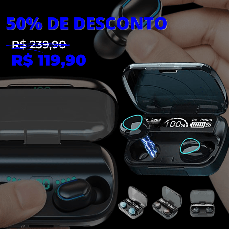 Fone de Ouvido M10 - 50% de Desconto